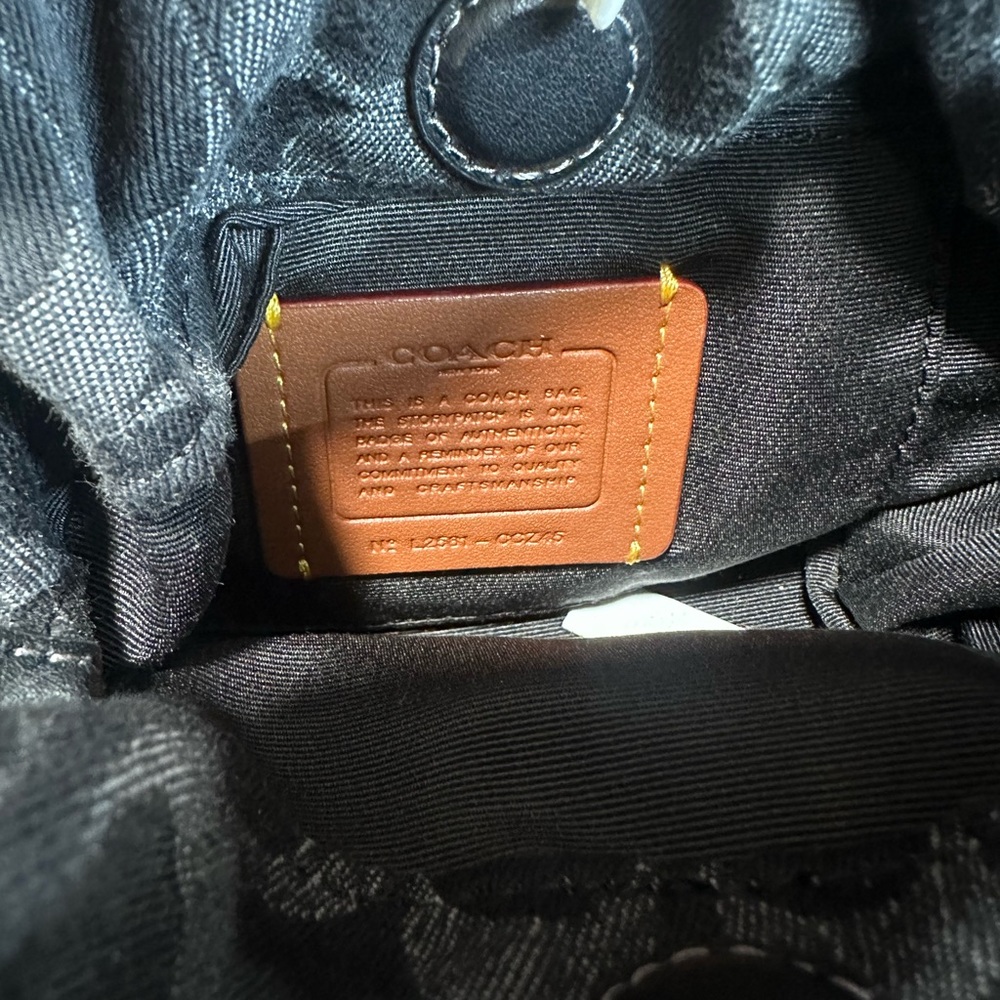 Faye Mini Drawstring Bag .In Signature Denim New - Picture 12 of 12